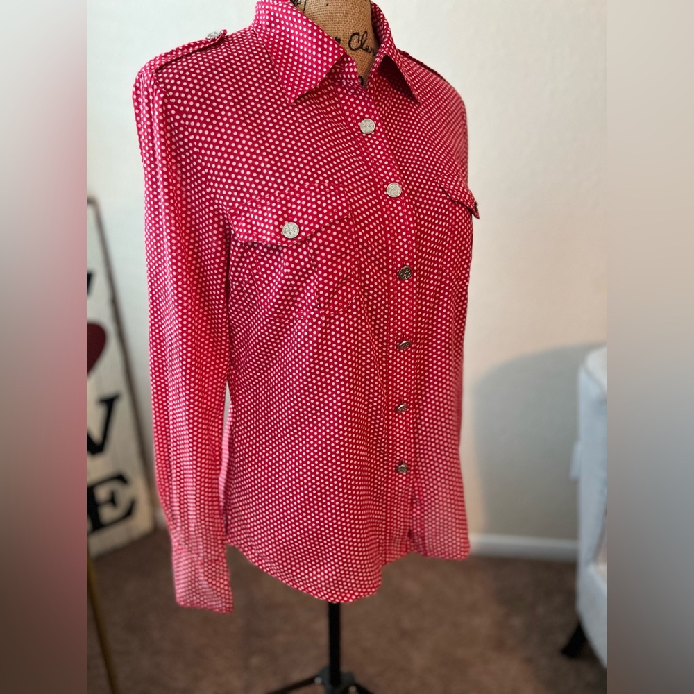TORY BURCH Red & White Polka Dot